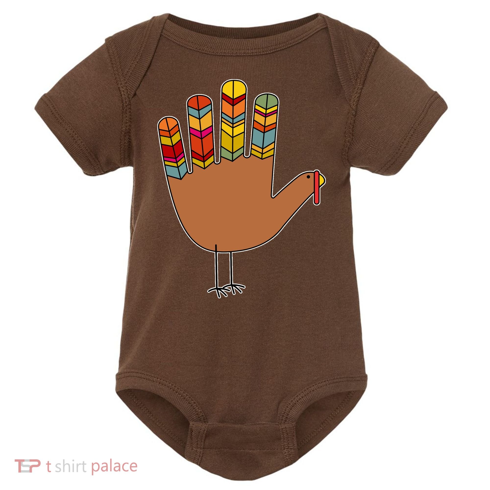 Turkey Hand High Five Baby Bodysuit