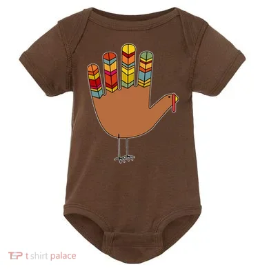 Turkey Hand High Five Baby Bodysuit