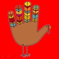 Turkey Hand High Five Santa Hat thumb 1