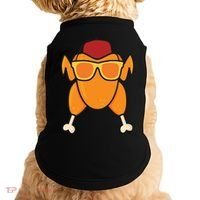 Turkey Head Happy Thanksgiving Day Funny Doggie Tank thumb 0