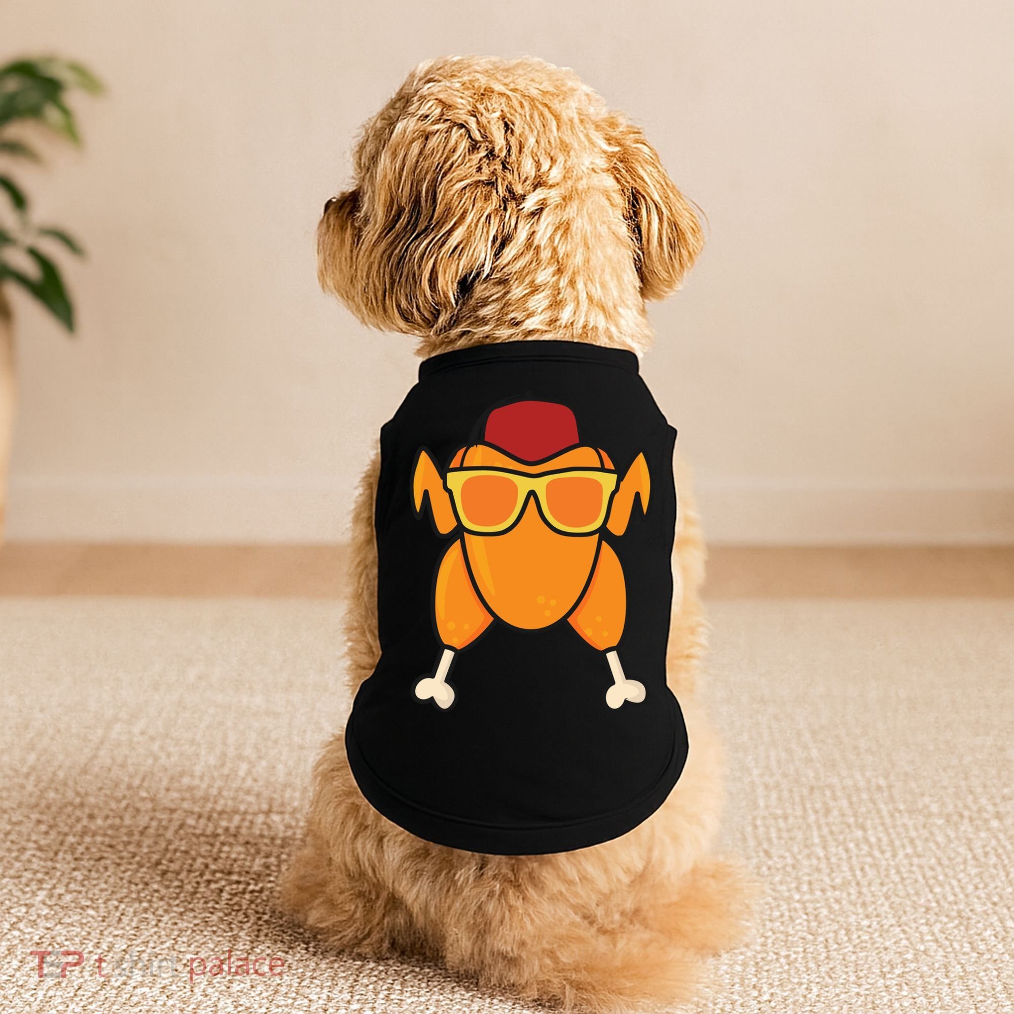 Turkey Head Happy Thanksgiving Day Funny Doggie Tank