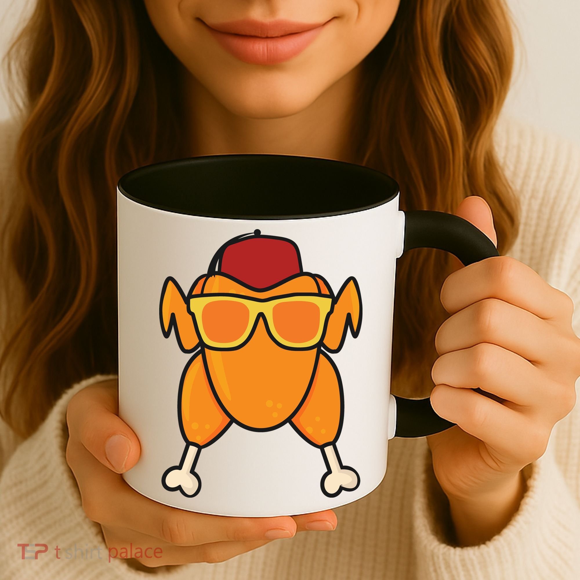 Turkey Head Happy Thanksgiving Day Funny Coffee Mug