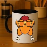 Turkey Head Happy Thanksgiving Day Funny Coffee Mug thumb 4