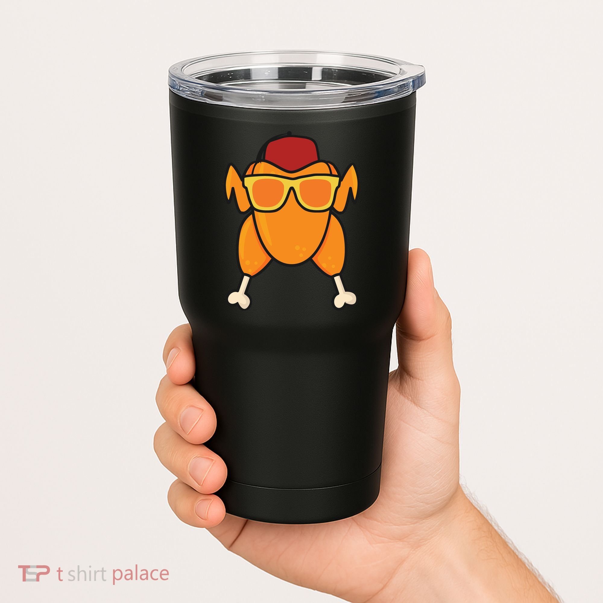 Turkey Head Happy Thanksgiving Day Funny Tumbler