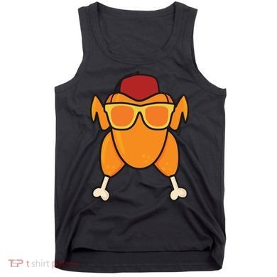 Turkey Head Happy Thanksgiving Day Funny Tank Top