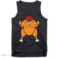 Turkey Head Happy Thanksgiving Day Funny Tank Top thumb 0