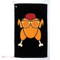 Turkey Head Happy Thanksgiving Day Funny Golf Towel thumb 0