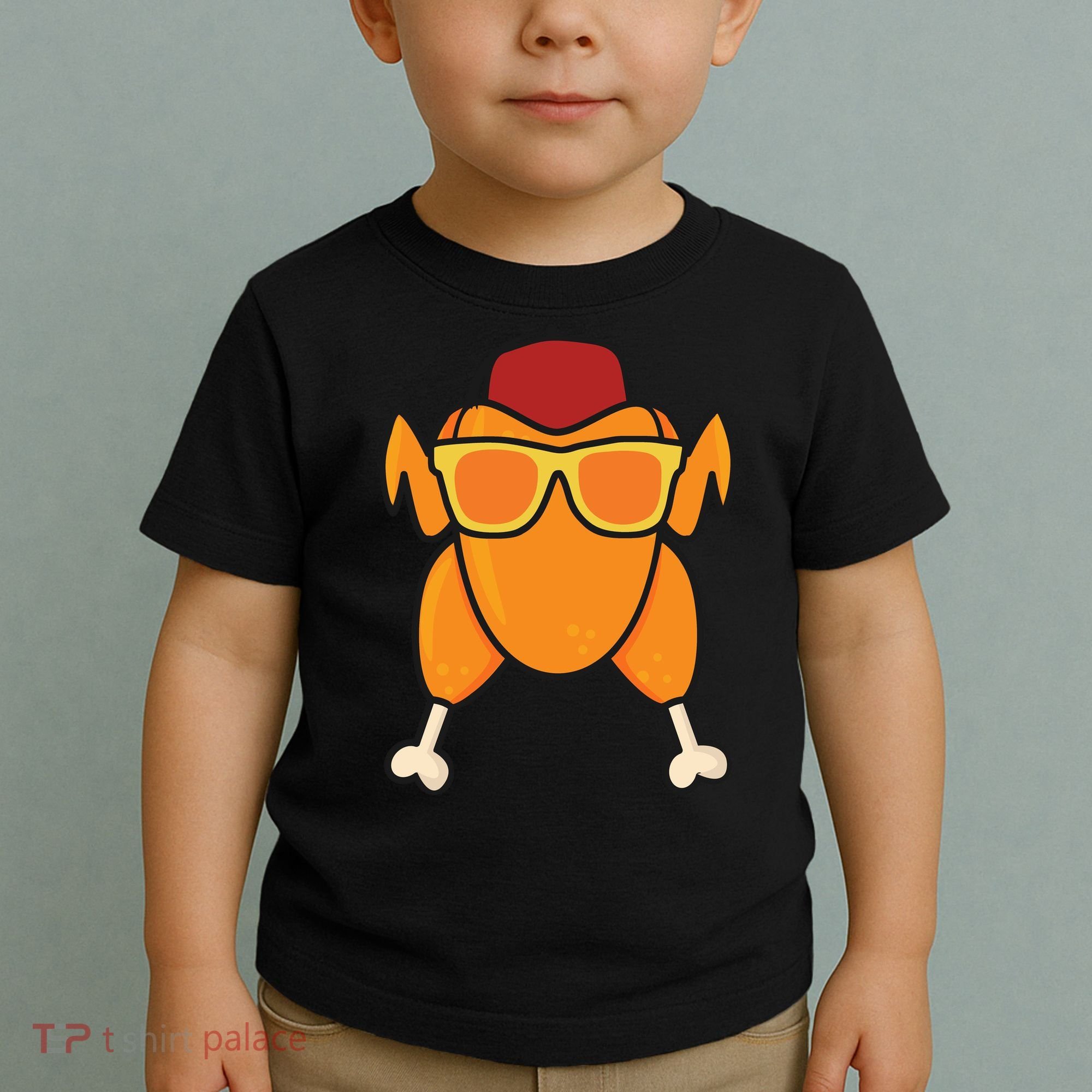 Turkey Head Happy Thanksgiving Day Funny Toddler T-Shirt