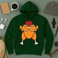 Turkey Head Happy Thanksgiving Day Funny Hoodie thumb 3