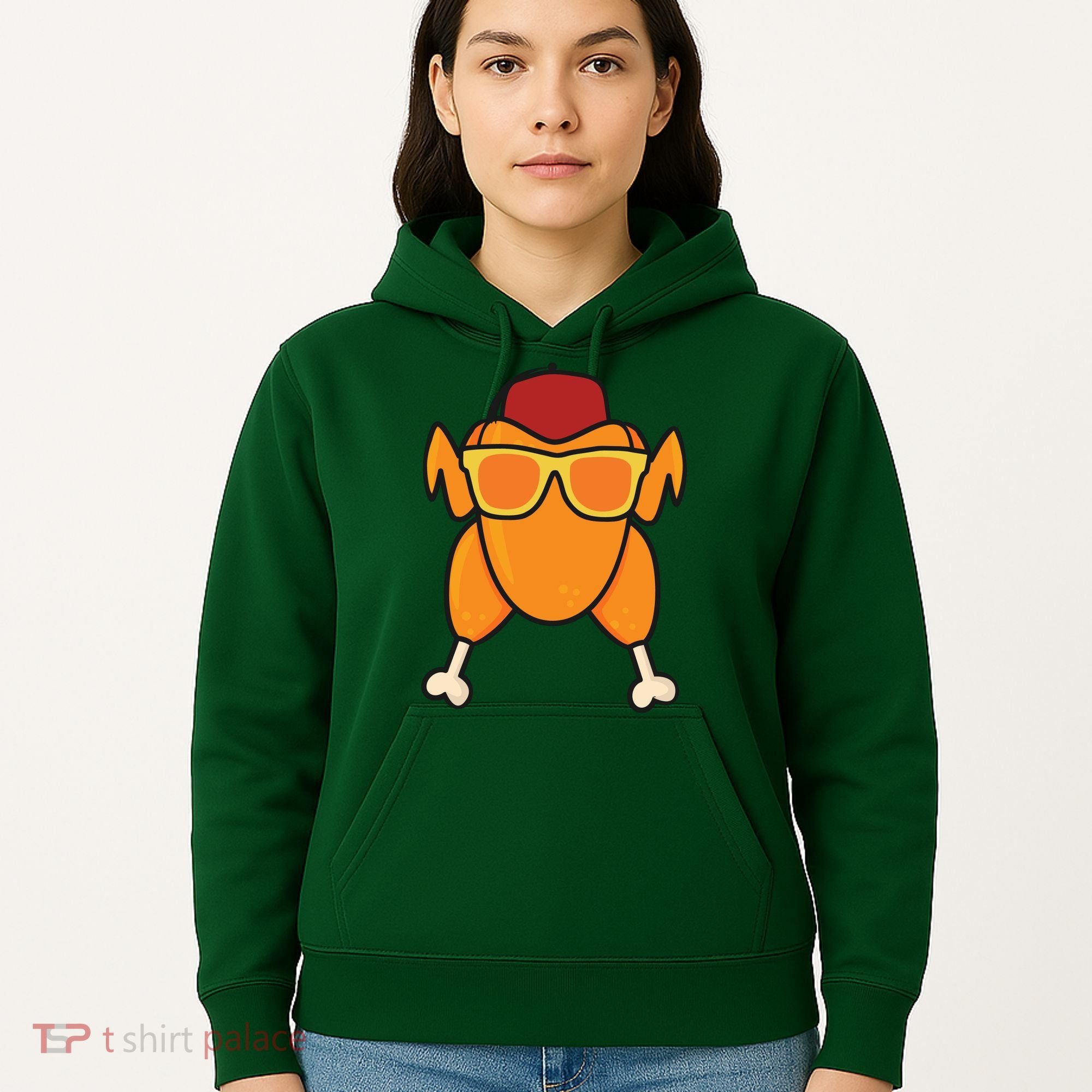Turkey Head Happy Thanksgiving Day Funny Hoodie
