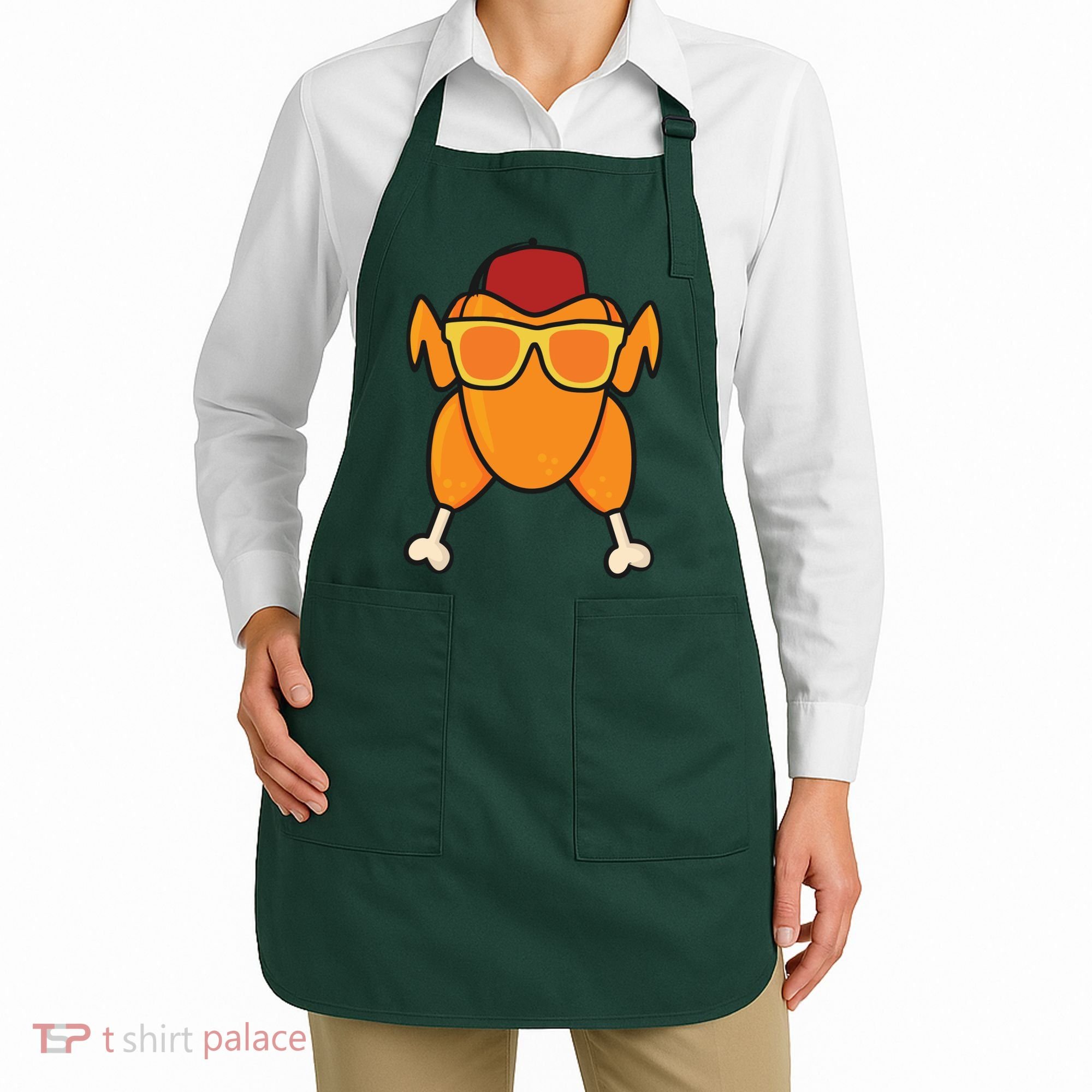 Turkey Head Happy Thanksgiving Day Funny Apron