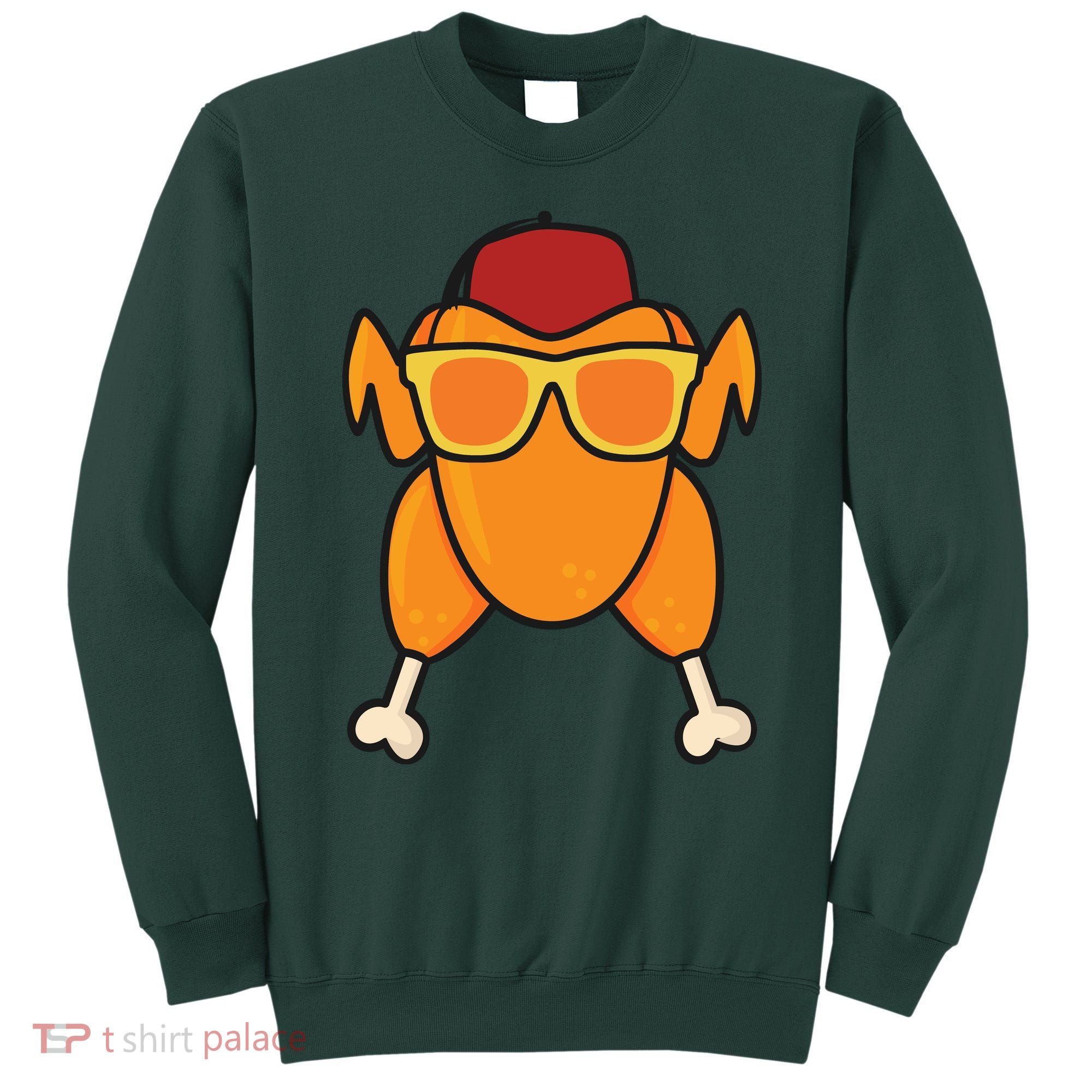 Turkey Head Happy Thanksgiving Day Funny Sweatshirt