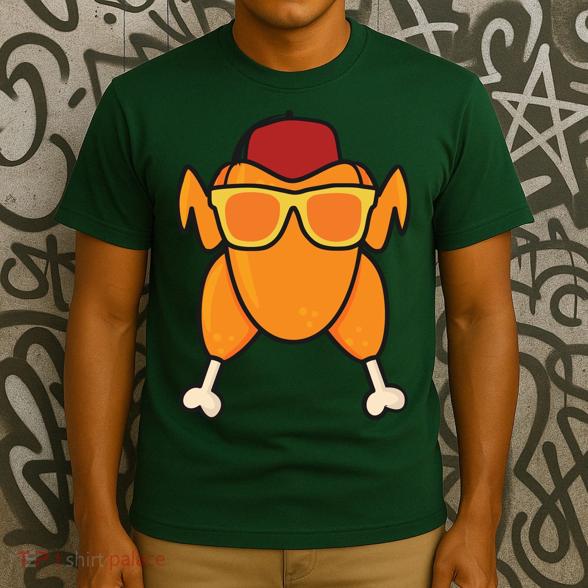 Turkey Head Happy Thanksgiving Day Funny T-Shirt