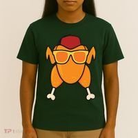 Turkey Head Happy Thanksgiving Day Funny T-Shirt thumb 4