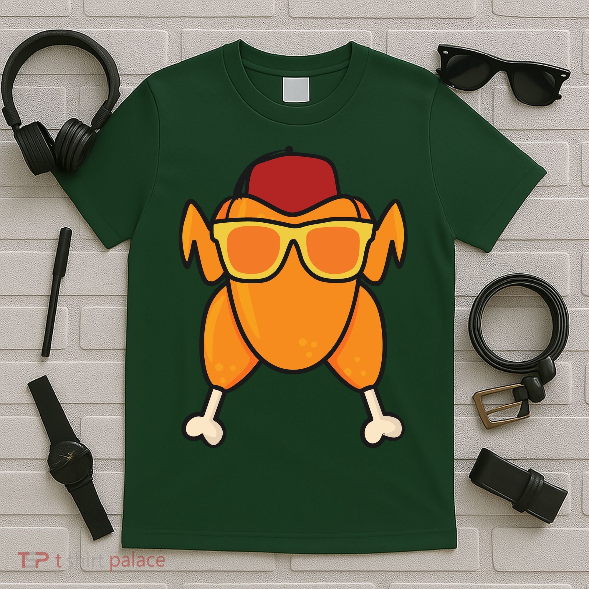 Turkey Head Happy Thanksgiving Day Funny T-Shirt