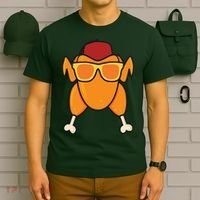 Turkey Head Happy Thanksgiving Day Funny T-Shirt thumb 6