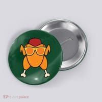 Turkey Head Happy Thanksgiving Day Funny Button thumb 0