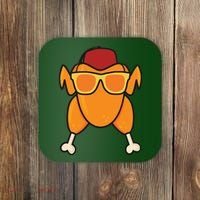 Turkey Head Happy Thanksgiving Day Funny Coaster thumb 0