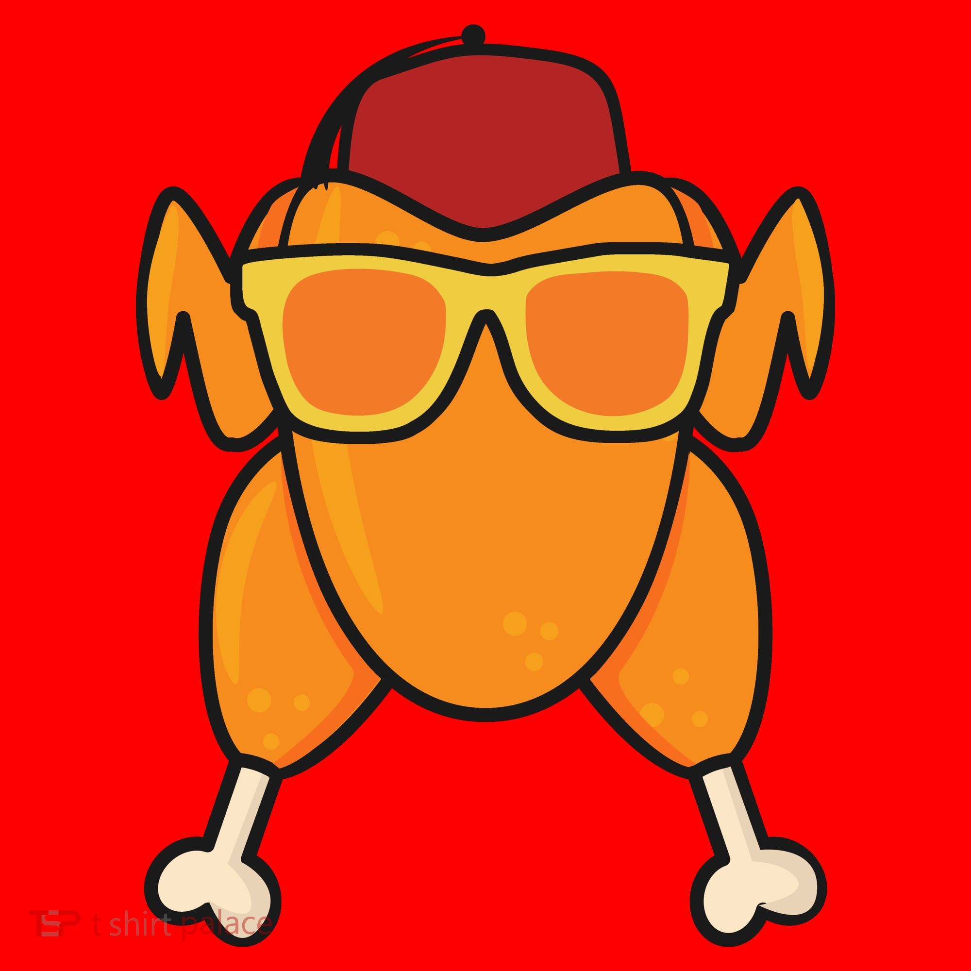 Turkey Head Happy Thanksgiving Day Funny Santa Hat
