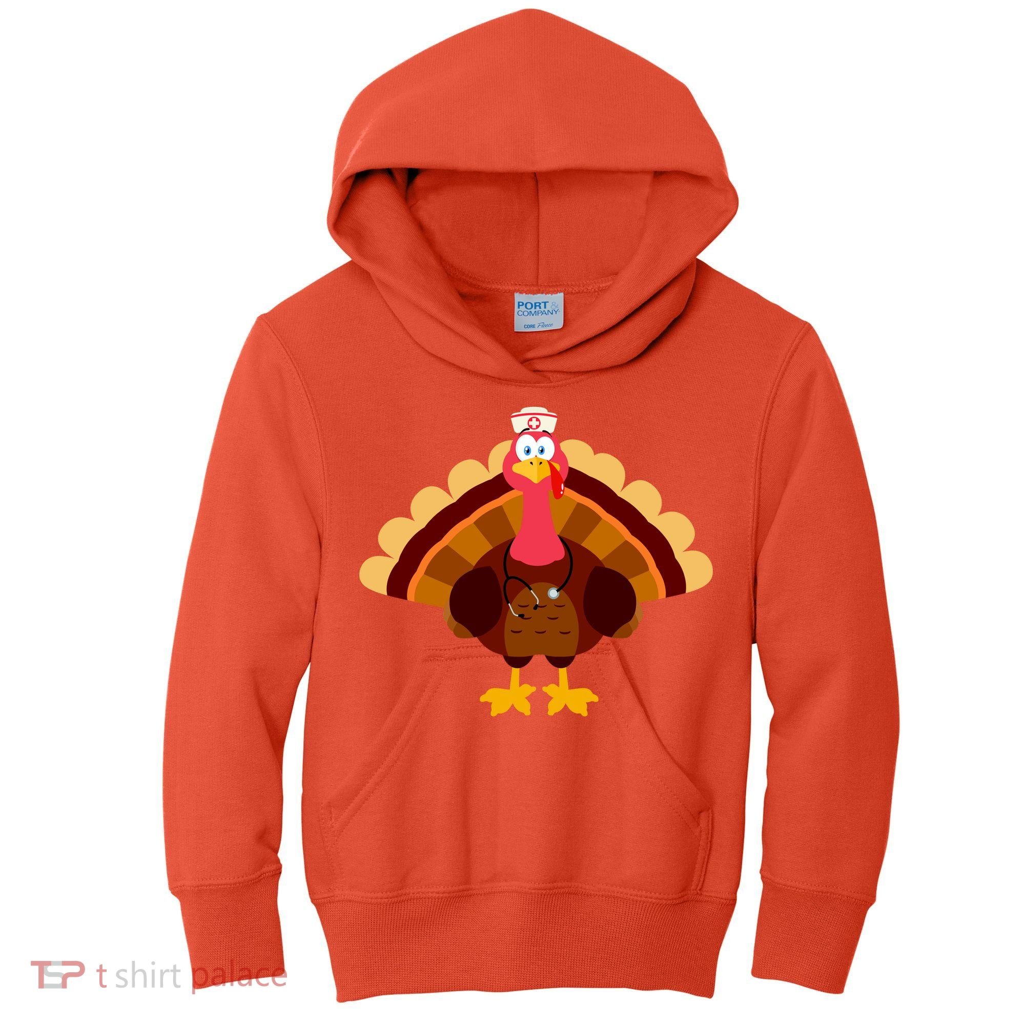 Turkey Nurse Kids Hoodie