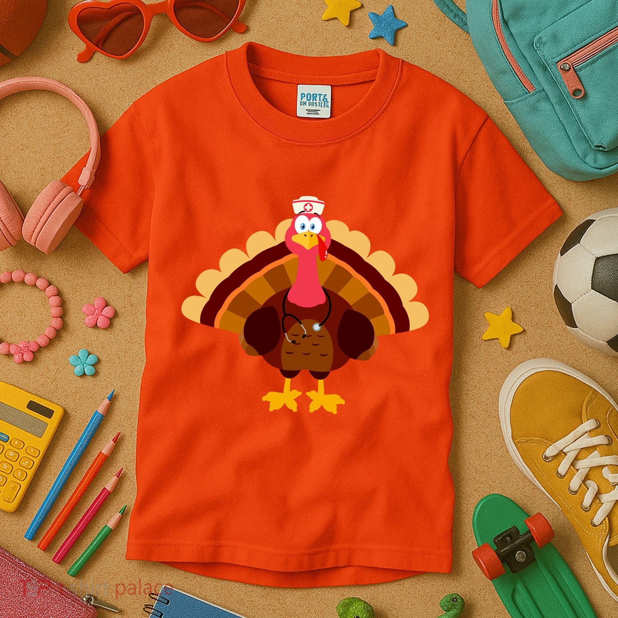 Turkey Nurse Kids T-Shirt
