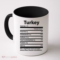 Turkey Nutritional Facts Funny Thanksgiving Coffee Mug thumb 0
