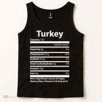 Turkey Nutritional Facts Funny Thanksgiving Tank Top thumb 2
