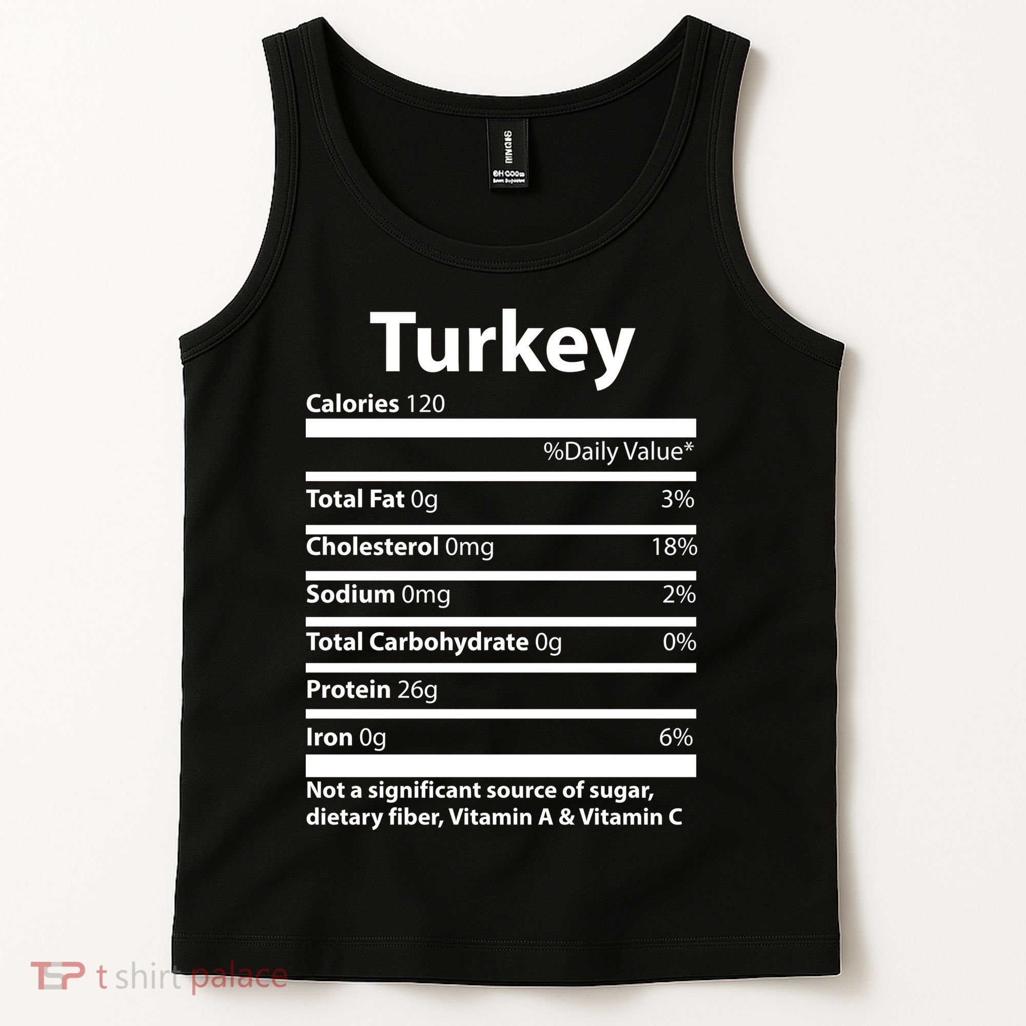 Turkey Nutritional Facts Funny Thanksgiving Tank Top