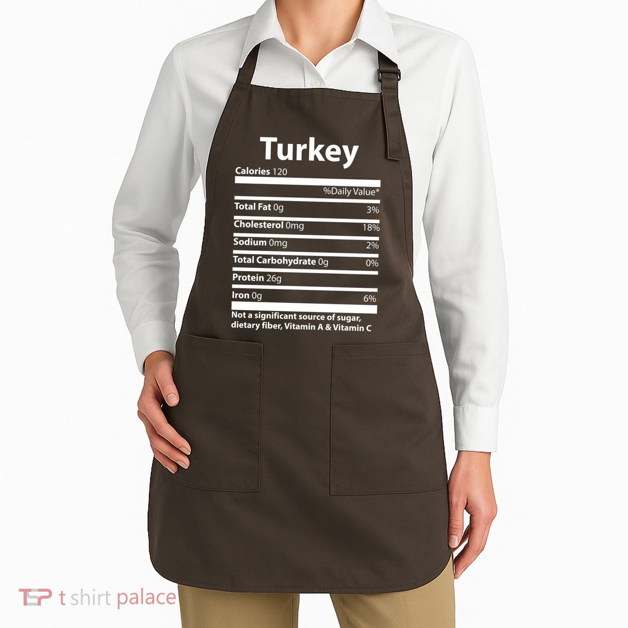 Turkey Nutritional Facts Funny Thanksgiving Apron