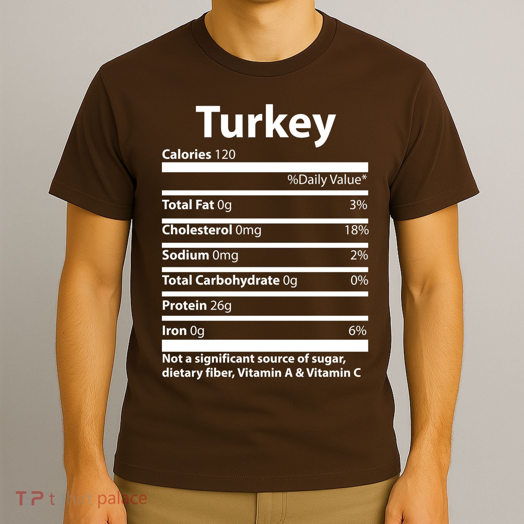 Turkey Nutritional Facts Funny Thanksgiving T-Shirt