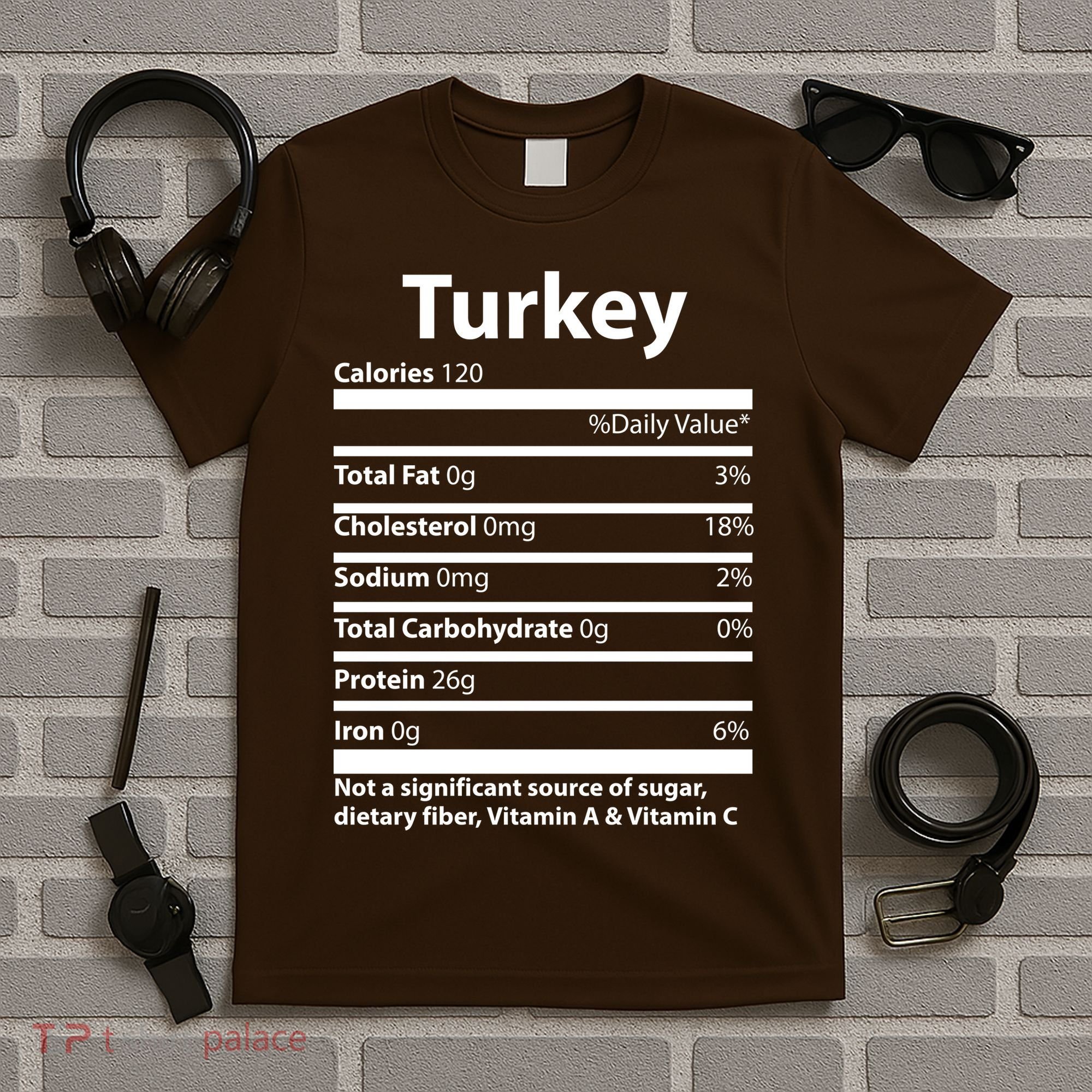 Turkey Nutritional Facts Funny Thanksgiving T-Shirt