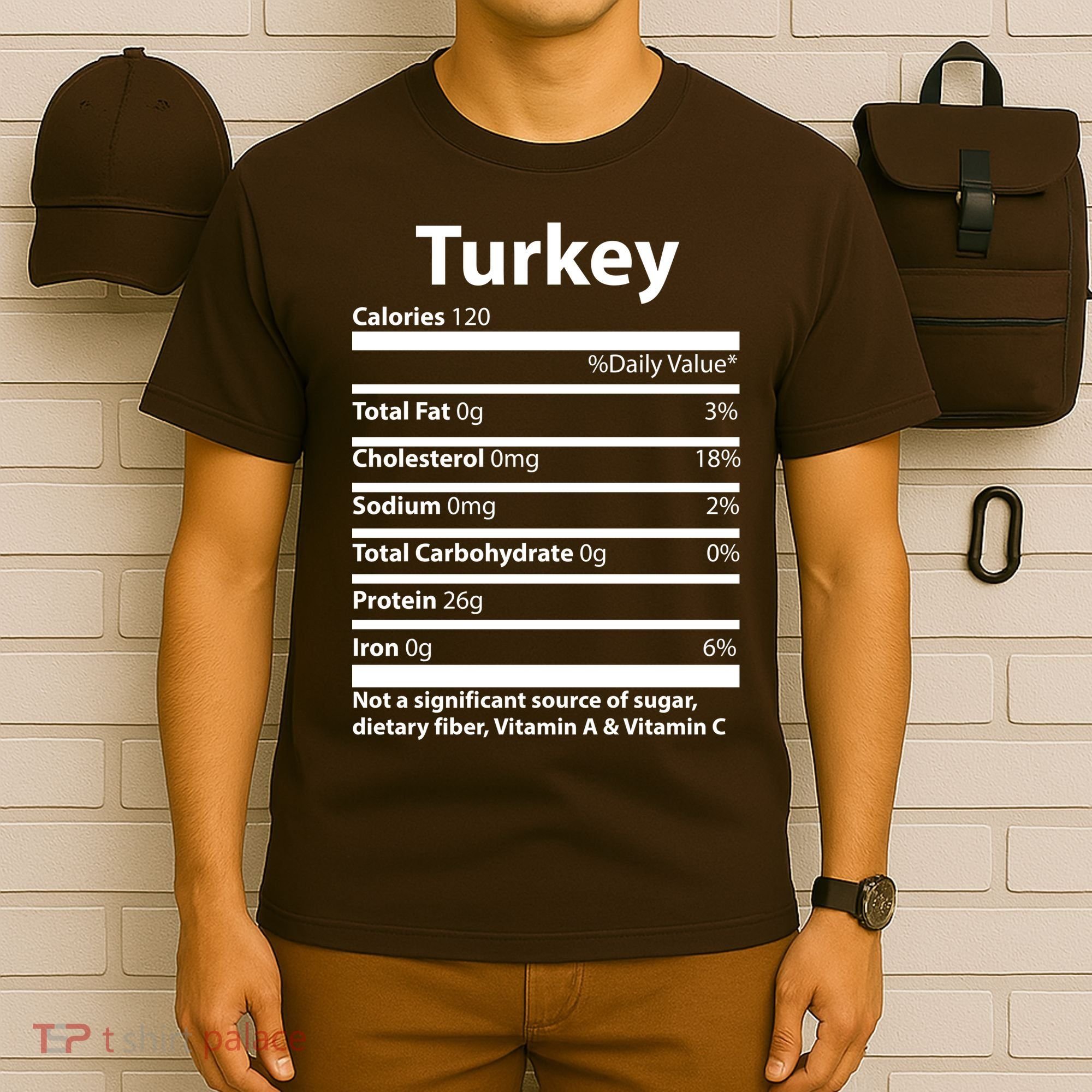 Turkey Nutritional Facts Funny Thanksgiving T-Shirt