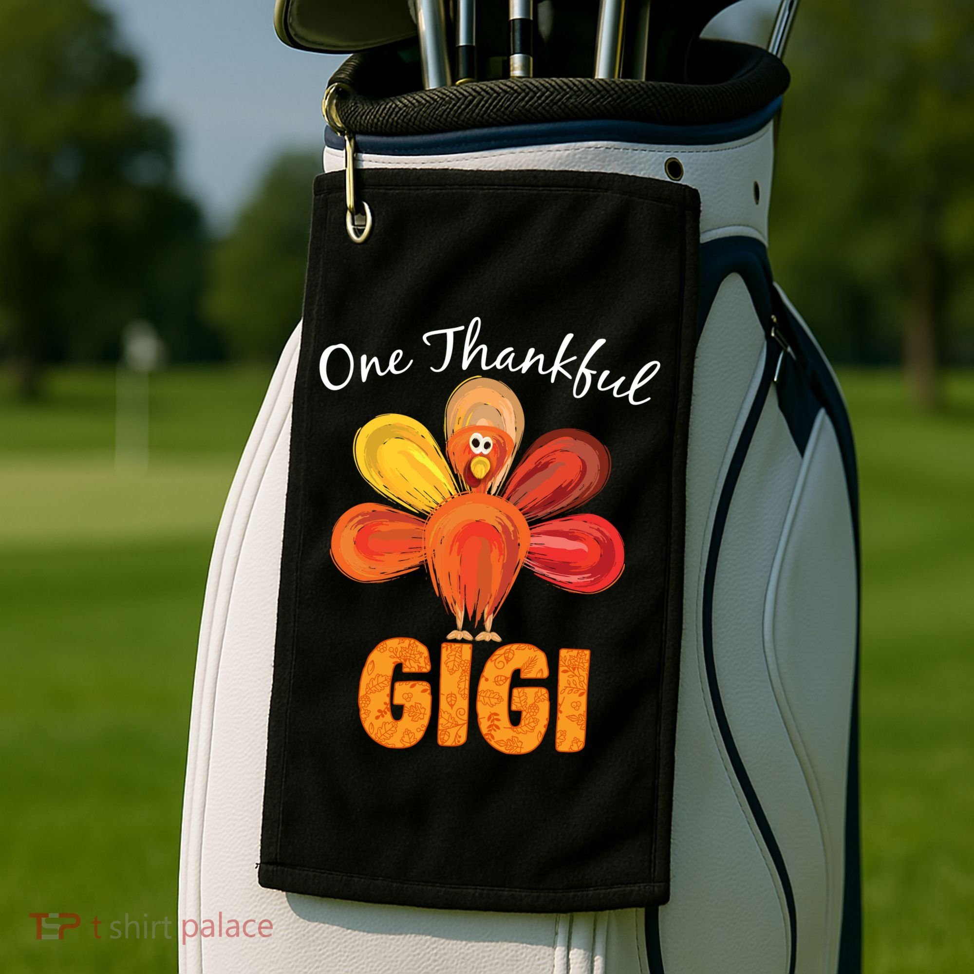 Turkey One Thankful Gigi Golf Towel