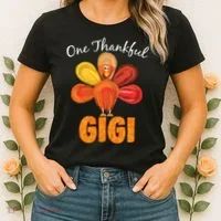 Turkey One Thankful Gigi Women's T-Shirt thumb 2