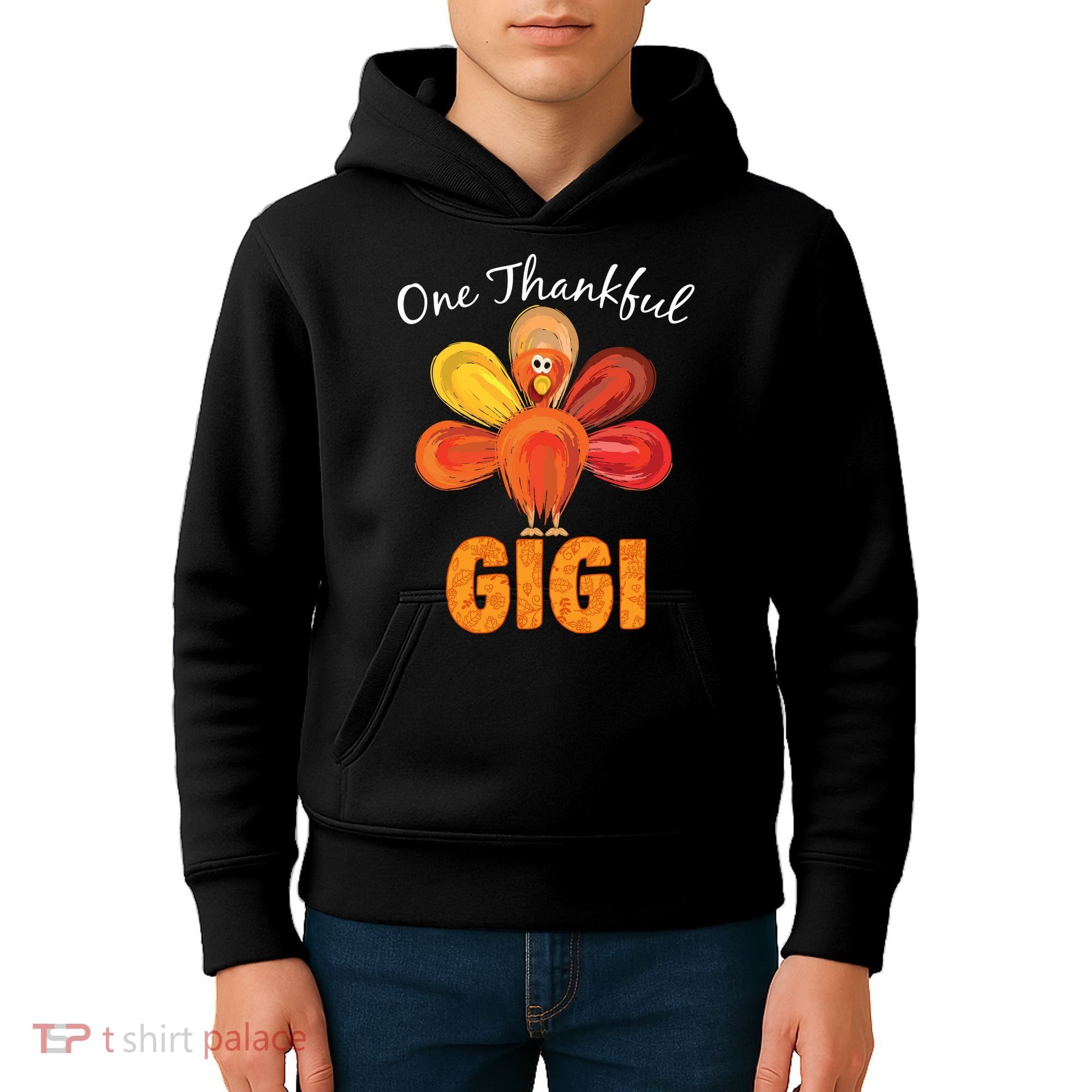 Turkey One Thankful Gigi Kids Hoodie