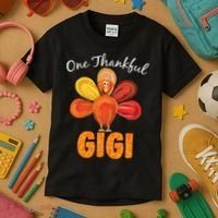 Turkey One Thankful Gigi Kids T-Shirt thumb 3