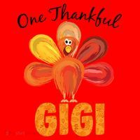 Turkey One Thankful Gigi Santa Hat thumb 1