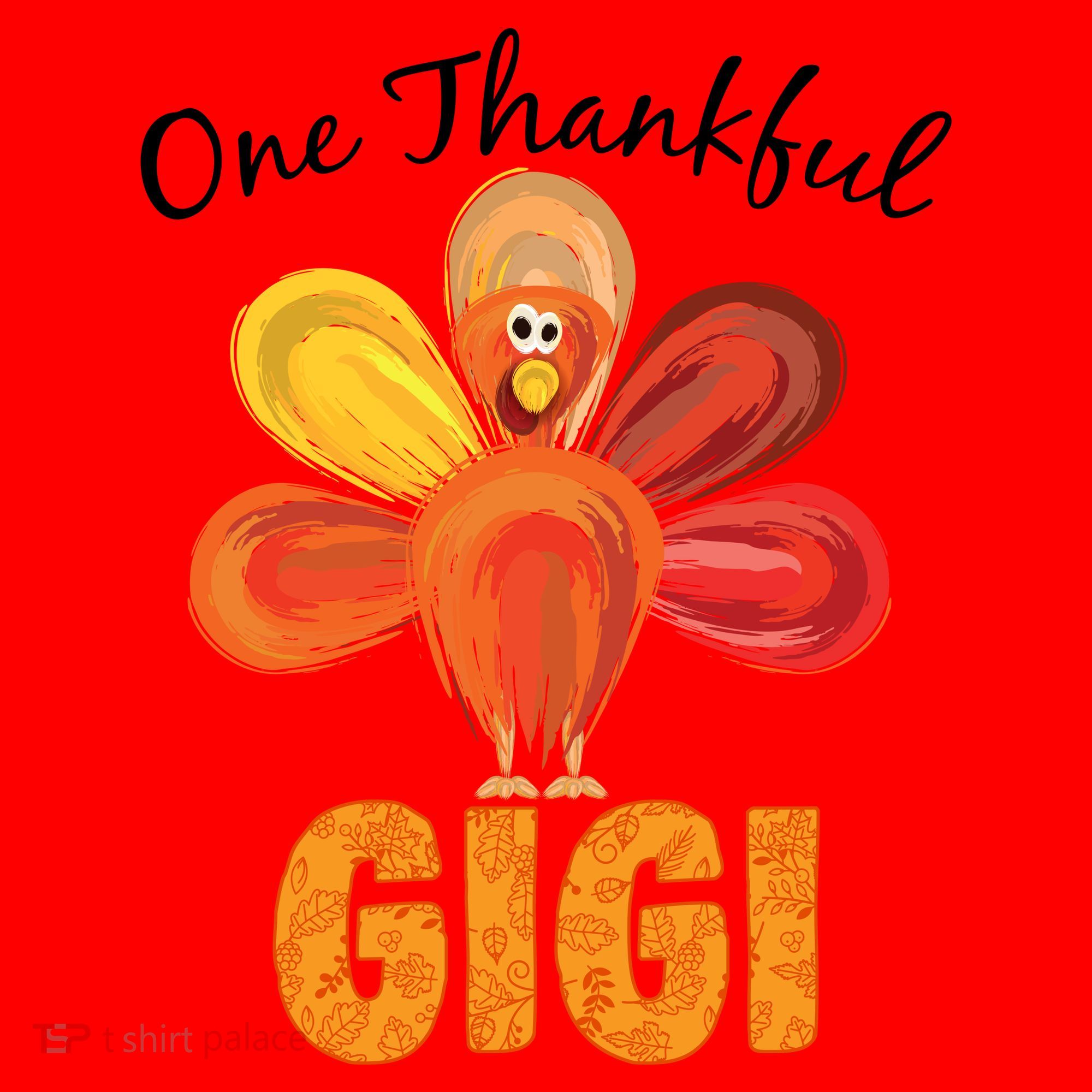 Turkey One Thankful Gigi Santa Hat