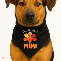 Turkey One Thankful Mimi USA-Made Doggie Bandana thumb 1