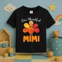 Turkey One Thankful Mimi Toddler T-Shirt thumb 3