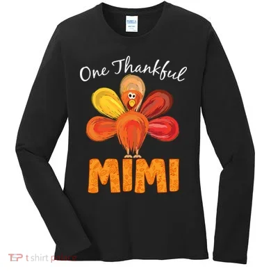 Turkey One Thankful Mimi Women's Long Sleeve Shirt