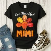 Turkey One Thankful Mimi Women's T-Shirt thumb 3