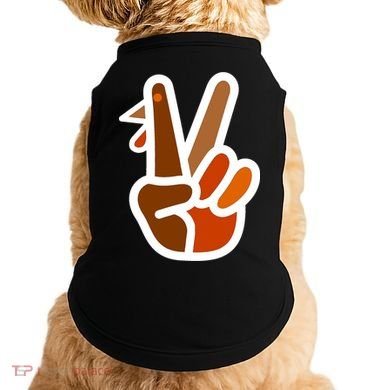 Turkey Peace Sign Hand Doggie Tank