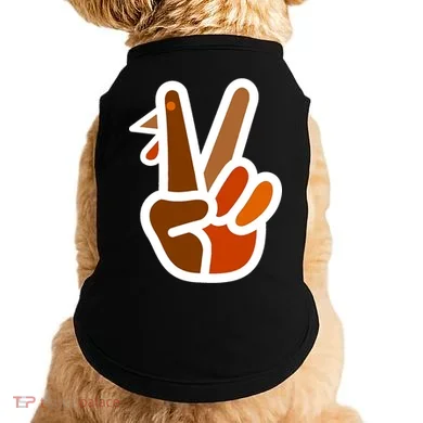 Turkey Peace Sign Hand Doggie Tank
