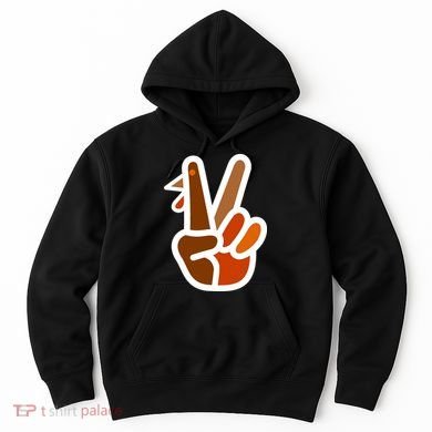 Turkey Peace Sign Hand Hoodie