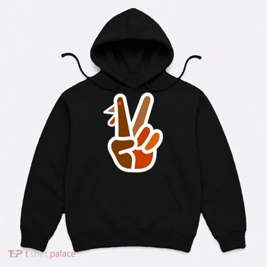 Turkey Peace Sign Hand Hoodie