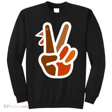 Turkey Peace Sign Hand Sweatshirt