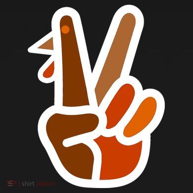 Turkey Peace Sign Hand Sustainable Bucket Hat