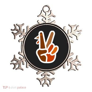 Turkey Peace Sign Hand Ornament