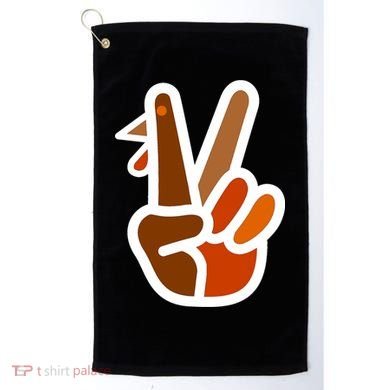 Turkey Peace Sign Hand Golf Towel